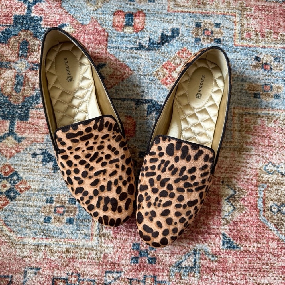 Birdies Brown and Black Leopard Print Flats